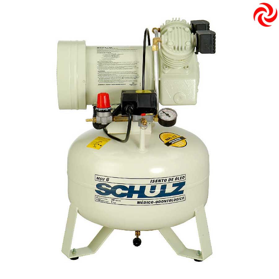 Compresor de pistón libre de aceite de1 HP Schulz MSV6/30