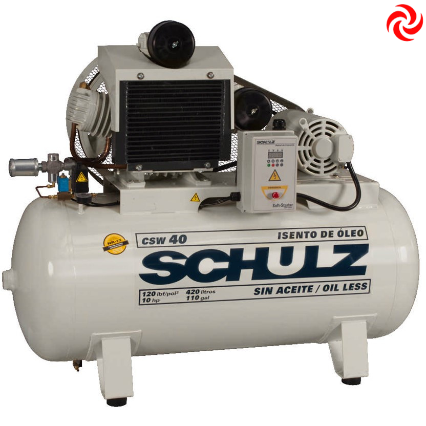 Compresor de pistón libre de aceite de 10HP CSW40/420