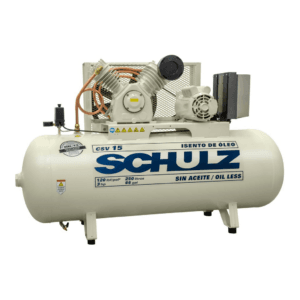 Compresor libre de aceite CSV20/250 de pistón silencioso de 5 HP y tanque de 250 litros para uso dental y clínico.
