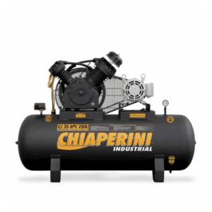 Compresor Chiaperini 30+APV de 7.5 HP y tanque de 250 litros de alta presión 12 BAR con transmisión por faja.