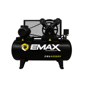 Compresor Emax 20 HP modelo EMAH20800 con tanque de 800L industrial.