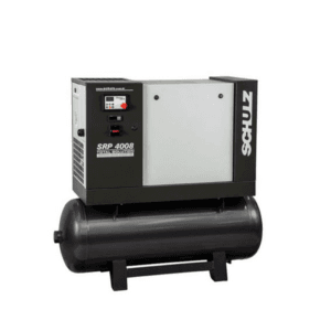 Compresor de tornillo 7.5 HP Schulz modelo SRP 4008 TS con secador de aire tanque y prefiltro industrial