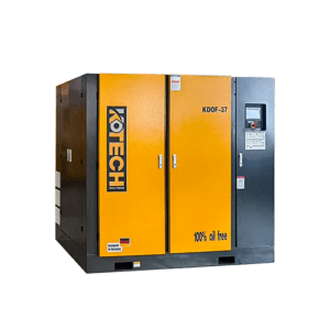 Compresor libre de aceite KDOF37W de tornillo seco industrial refrigerado por agua de 37 kW.